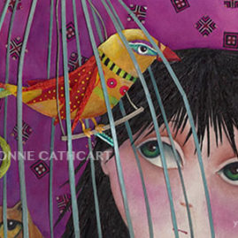 Girl with Bird in Cage