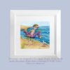 Boy at Beach with Note - framed