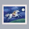 Girls unicorn ride - framed - website address